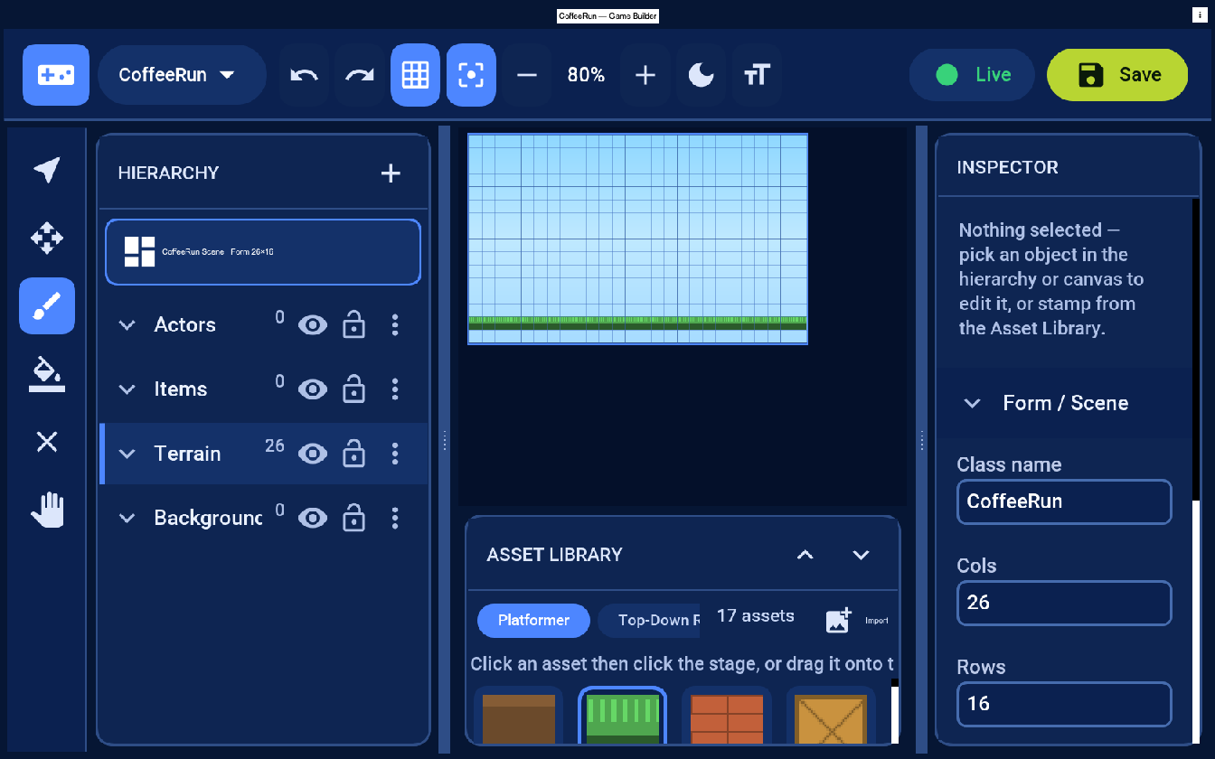 Painting a grass floor